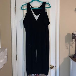 ZARA Black Midi Dress